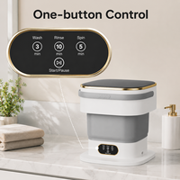 Mini machine à laver pliable portable 110-240V, lave-linge compact avec panier d'essorage pour sous-vêtements, chaussettes, vêtements de bébé