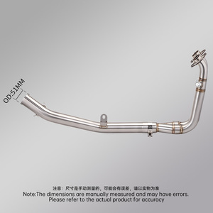 Escape Completo para Motocicleta, Tubo de Enlace Modificado para Moto, Entrada de 51 mm, Escape Slip-on para <span class=keywords><strong>CFMOTO</strong></span> <span class=keywords><strong>450</strong></span> <span class=keywords><strong>SR</strong></span> - Product Image 5