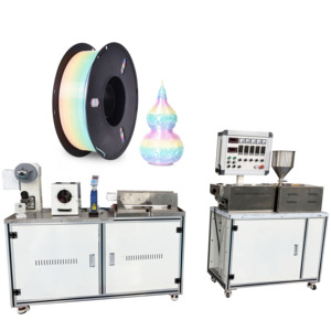 Machine de fabrication de filaments à vis unique de bureau mini haute productivité, extrudeuse d'imprimante <span class=keywords><strong>3D</strong></span> et enrouleurs pour le recyclage de fils PP/PET - Product Image 3