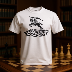 Camiseta con diseño de caballero con lanza para entusiastas del ajedrez - Product Image 3