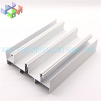 Profilés d'extrusion en aluminium gris argenté pour la fabrication de fenêtres et portes coulissantes colombiennes/costaréennes