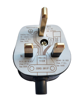 Prise électrique britannique à 3 broches avec câble fusionné 13A, homologuée BS et CE, matériau PC ignifuge SR, protection IP20