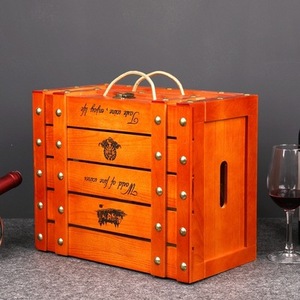 Boîte à <span class=keywords><strong>vin</strong></span> en <span class=keywords><strong>bois</strong></span> <span class=keywords><strong>vide</strong></span>, porte-bouteilles double, <span class=keywords><strong>caisse</strong></span> vintage en <span class=keywords><strong>bois</strong></span> pour le stockage du <span class=keywords><strong>vin</strong></span> rouge avec corde pour cadeau - Product Image 6