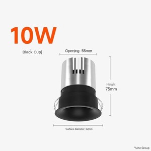Downlight encastré au plafond à gradation anti-éblouissement profond IP65 étanche réglable 10W/12W/15W/25W/35W COB LED Downlight - Product Image 5
