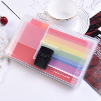 Porte-documents accordéon transparent en PP multicolore A6, mini porte-factures, classeur à 13 compartiments, organisateur de documents de bureau portable