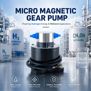 Bomba de Celda de Combustible de Metanol, Bomba de Engranajes de Accionamiento Magnético sin Fugas para Sistema de Producción de Hidrógeno, Microdosificación de Engranajes de Acero Inoxidable 316L y PEEK - Product Image 1
