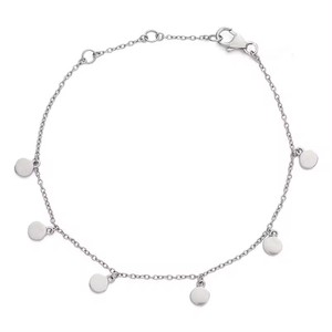 Bijoux personnalisés style classique bijoux fins histoires de voyage <span class=keywords><strong>bracelet</strong></span> en <span class=keywords><strong>argent</strong></span> sterling 925 mini disques simples charme femmes <span class=keywords><strong>bracelet</strong></span> - Product Image 3