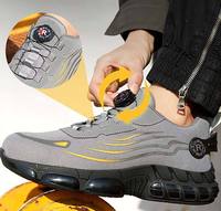 Chaussures de sécurité unisexes pour le travail industriel et la randonnée, respirantes, anti-écrasement, avec embout en acier et tige en KPU, pour les usines et les chantiers