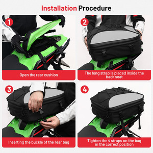 Bolsa para Casco de Motocicleta de Cuero Impermeable Fastrider, Muestra Gratuita, 45L, Bolsillo Exterior con Cremallera de Malla, para Camping - Product Image 2
