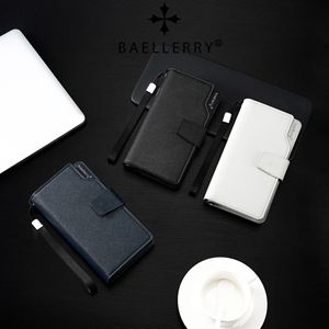 Baelerry Men's <b>Long</b> Wallet Multi-Card Slot Anti-Theft Solid Color Clutch <b>Bag</b> Everyday Use - Product Image 1