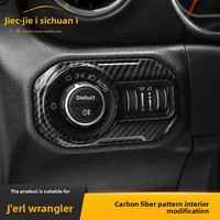 Couverture de levier de vitesse anti-rayures en ABS à motif fibre de carbone, garniture intérieure de console centrale facile à installer pour Jeep Wrangler JL JT 2018-2024