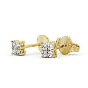 Stunning 0.25CTW Square <b>Earrings</b> for Women 2023 Trendy Wholesale Jewelry 14K <b>Gold</b> Round Cut Certified Lab Grown Diamond <b>Earrings</b> - Product Image 2