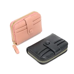 Fashion Rfid Blocking Pu Leather Wallet Designer Credit Card Holder Short Ladies Wallet Coin Purse For Women