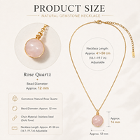 Collier pendentif en quartz rose naturel enroulé sur fil, chaîne en acier inoxydable, bijoux en or et argent