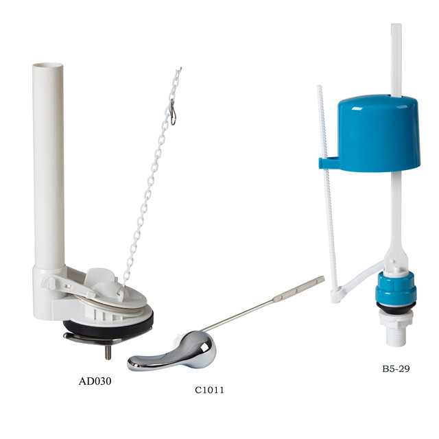 Válvula de llenado de inodoro y kit de reparación de aleta, ahorro de agua, plástico ABS, artículos sanitarios