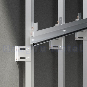 Fixation murale de bonne qualité Système de clips de montage en Z en aluminium Taquets français pour suspension de miroir et d'image - Product Image 2