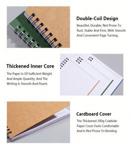 Eco-friendly Spiral Bound A5 <b>Notebook</b> Custom Personalized Print Options Print Brown Kraft Paper Hardcover Pen <b>Diary</b> - Product Image 4