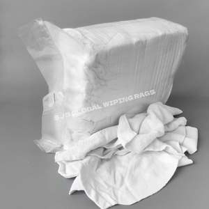 Paños de Limpieza Reutilizables Súper Absorbentes de Agua y Aceite, Paños Blancos para Limpieza Industrial, 100% Algodón - Product Image 1