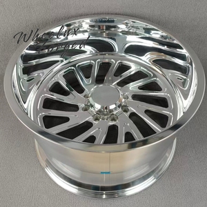 Jantes forgées sur mesure 24x14 26x16 Super Deep Dish pour camion, finition miroir, design maillé, en alliage T6061-T6, pour F250 Silverado <span class=keywords><strong>RAM</strong></span> - Product Image 4