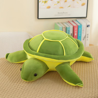 Peluches Tortue Verte, Coussin Doux Tortue, Oreiller Oogway, Repose-dos, Tortue aux Grands Yeux, Poupées en Peluche, Cadeau pour Enfants