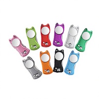 Outil de réparation de divots de golf pliable en acier inoxydable avec marqueur de balle magnétique ergonomique multicolore portable, logo personnalisé OEM