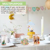 Boîte pliante transparente en PET, écologique, recyclable, en plastique, avec gaufrage personnalisable, pour artisanat, cupcakes, autocollants
