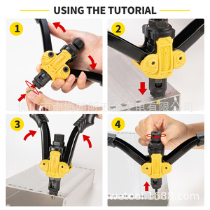 Hifson 617 Manual <b>Rivet</b> <b>Nut</b> Gun M3-M10 Steel Mechanical Repair Tool - Product Image 5