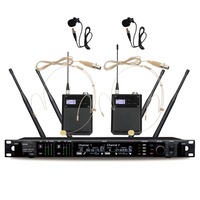 Système de micro sans fil UHF professionnel à double canal AD4D 512-562MHz 640-690MHz pour karaoké, mariage, scène