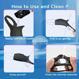 Ademende Vibrerende Penis Mouw Cock <span class=keywords><strong>Ring</strong></span> Vibrator Testikels G Spot Plezier Stimulator Mannelijke Koppels Seksbouw Speelgoed Voor Mannen - Product Image 4