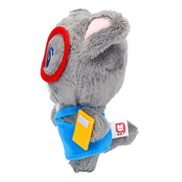 Fournisseurs chinois de jouets en peluche gris chat, jouet en peluche personnalisé, porte-clés en peluche, coton PP, logos personnalisés
