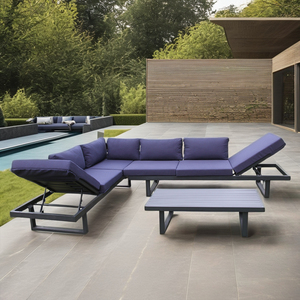 Chaise longue <span class=keywords><strong>de</strong></span> loisirs fonctionnelle <span class=keywords><strong>en</strong></span> forme <span class=keywords><strong>de</strong></span> L bon marché <span class=keywords><strong>en</strong></span> <span class=keywords><strong>aluminium</strong></span> ensemble <span class=keywords><strong>de</strong></span> canapés <span class=keywords><strong>de</strong></span> patio extérieur canapé <span class=keywords><strong>de</strong></span> <span class=keywords><strong>jardin</strong></span> <span class=keywords><strong>salon</strong></span> mobilier d'extérieur - Product Image 1