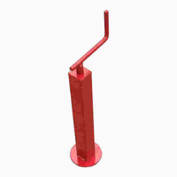 Cric de remorque carré en acier inoxydable à manivelle, robuste, pour camping-car et bateau, anti-rouille, levage facile