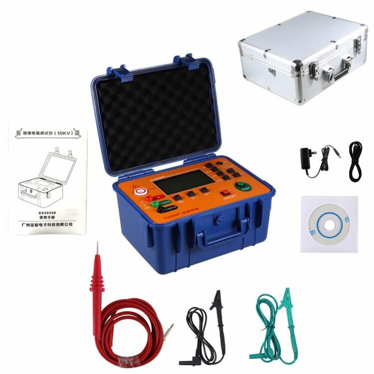 FUZRR ES3035E Insulation Resistance Tester Electrical Megger Test 0.01M Ohm To 1000 Ohm