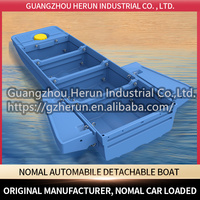Bateau pliant en plastique PE pour 2 à 4 personnes, design modulable, léger, haute densité, résistant au froid, pour la pêche et le canoë en plein air