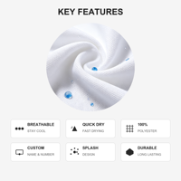 Ensemble de maillots de football blanc et bleu personnalisés, respirants et à séchage rapide, directement de l'usine OEM ODM pour équipes