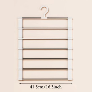 Colgador de Pantalones Multifuncional Plegable de 7 Capas, Paquete de 3 Piezas, Ahorra Espacio en el Armario, Disponible en EE. UU. - Product Image 2