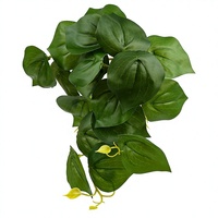 Feuilles de Monstera artificielles à texture réaliste, plantes vertes artificielles pour la décoration de l'écosystème des reptiles