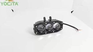 Yocita Dual Color Blanco + Amarillo Luces LED Motos 6000K Trabajo frontal Proyector de haz bajo Luz <span class=keywords><strong>antiniebla</strong></span> intermitente IP67 Motocicleta - Product Image 3