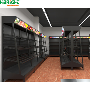 Estantes Modernos para Supermercados, Estante de Exhibición Montado en la Pared, Unidad de Estanterías para Tiendas de Abarrotes y Tiendas de Conveniencia - Product Image 1