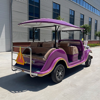 Voiture rétro à carrosserie large et toit ouvert, 6 places, avec moteur à bonne dissipation thermique et amortisseurs souples, véhicule de tourisme pour parcs aquatiques