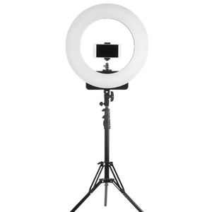 Triopo <span class=keywords><strong>photographie</strong></span> 18 pouces remplissage vidéo maquillage anneau lumineux 360 rotation éclairage peut avec miroir et support pour téléphone - Product Image 2