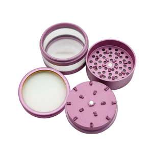 Molinillo de Hierbas y Especias de Aleación de Aluminio de 4 Capas, 63mm, Diseño de Alfabeto, Logotipo Personalizado, Accesorios para Fumar para Tiendas de Artículos para Fumadores - Product Image 1