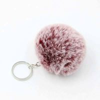 Fausse fourrure bouffée boule porte-clés pompons porte-clés gel personnalité pompon en peluche auto-défense porte-clés coloré pompons accessoires