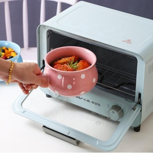 Bol à petit-déjeuner en céramique à poignée unique avec motif à pois, bol en porcelaine pour nouilles, fruits et salades, idéal pour la maison, l'hôtel, le restaurant et les fêtes - Product Image 5