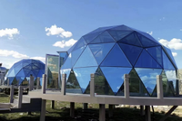 Dôme géodésique en panneaux de polycarbonate solide, haute résistance, anti-tempête, résistant aux charges de neige, durable, pour glamping, hôtel, maison dôme