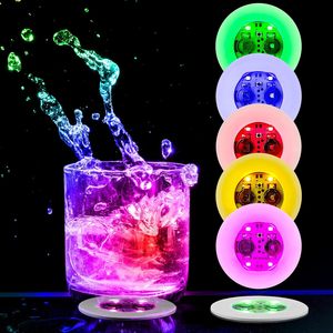Sous-verres LED lumineux pour boissons, autocollants lumineux pour bouteilles d'alcool, sous-verres clignotants pour tasses, pour clubs, bars et fournitures de fête - Product Image 1