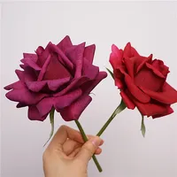 Bouquet de mariée en roses artificielles en latex et soie, effet toucher réel, hydratant, Floralixin, pour mariage, événement, anniversaire, fête à domicile, décoration florale, 75 cm