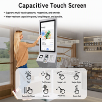 27-Zoll-Modell Kapazitiver Touchscreen Selbstbedienungs-Kiosk mit 8-mm-Drucker für Restaurant- und Einzelhandelsbestellungen