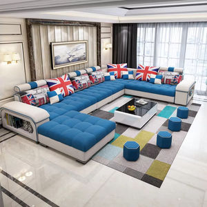 <span class=keywords><strong>Canapé</strong></span> en tissu de salon <span class=keywords><strong>canapé</strong></span> d'angle de maison minimaliste moderne combinaison de meubles <span class=keywords><strong>canapé</strong></span> en tissu à cadre solide nordique - Product Image 2