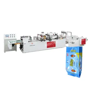 Gelamineerd Pa/Pe T Lap Afdichting Snack Zijvouw Zak Vormen Machine Centrum Las Pouch Making Machine Prijs